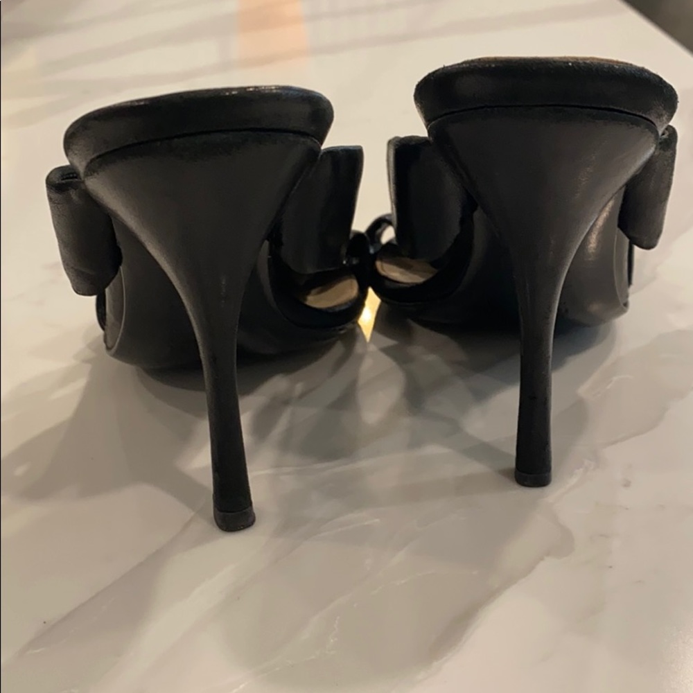 Prada sandals. Black mule slides 4 inch heel - Picture 4 of 6